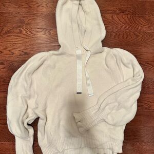 Express Cream Hooded Sweater